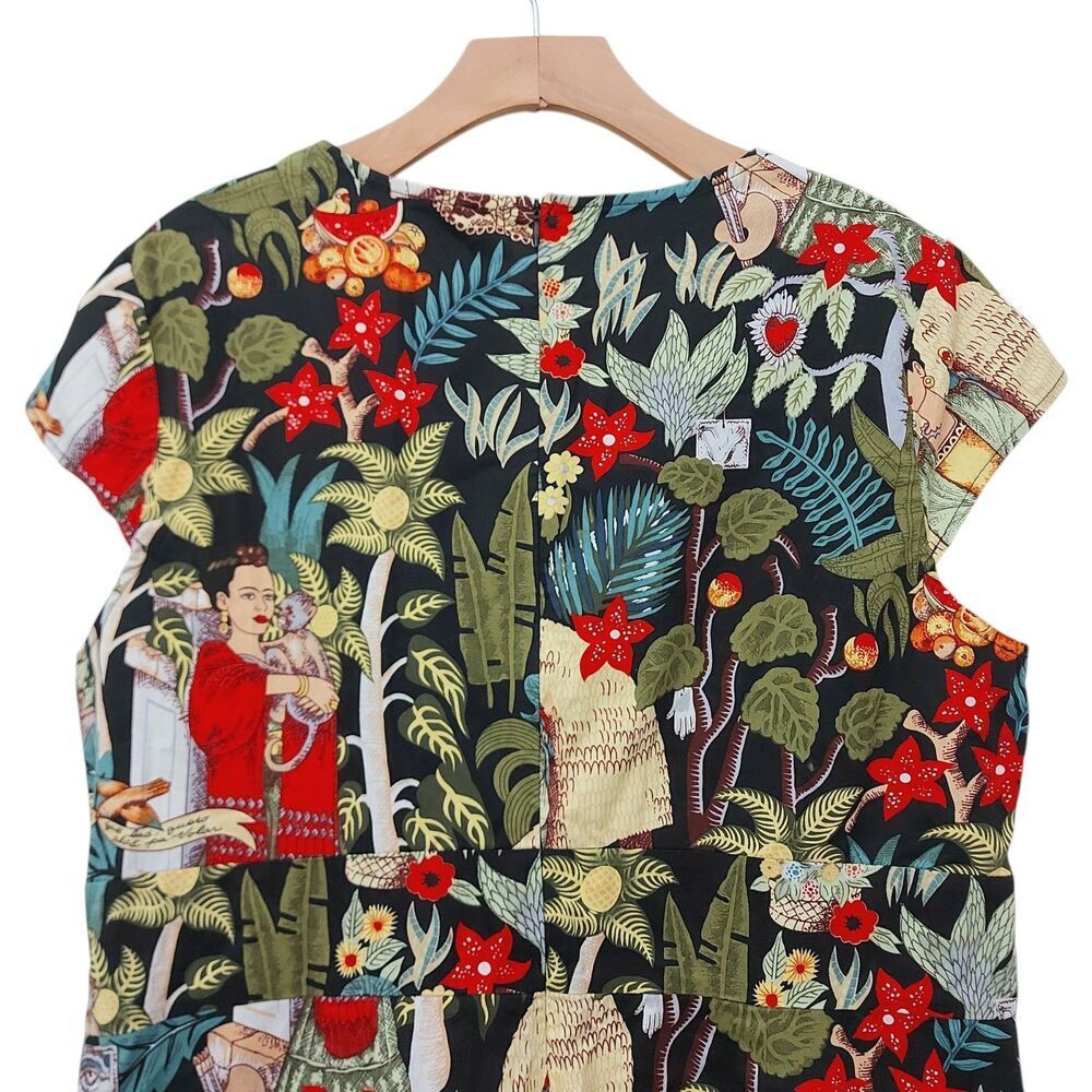 Grace Karin Dress Womens 2XL Sheath Frida Kahlo Print Wearable Art Cap Sleeve - Picture 6 of 12